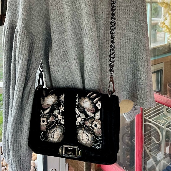 Rebecca Minkoff Embroidered Velvet Crossbody - Picture 2 of 10